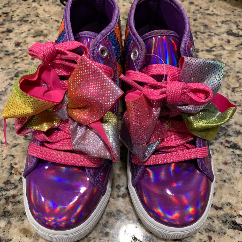 Colorful Kids High-Top Sneakers